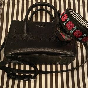 HENRI BENDEL 2 Straps for Leather Crossbody Mini Tote Bag with HB Dust Bag | EUC